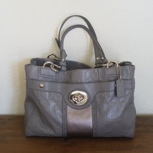 Grey Coach Handbag